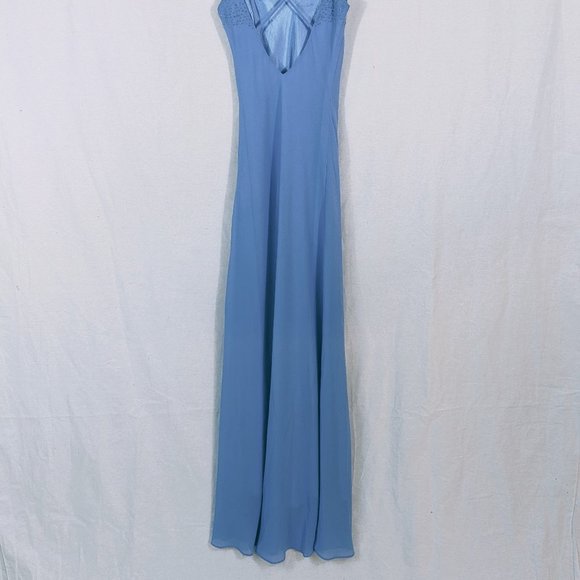 Sky Blue Evening Maxi Dress - Picture 6 of 7